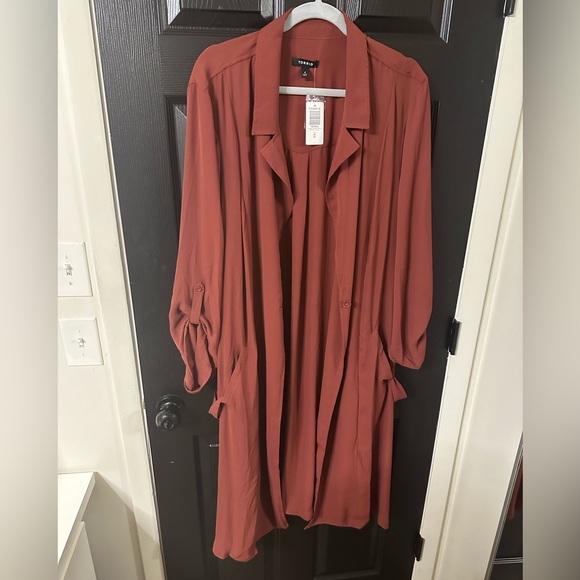 Torrid Georgette Drape Trench Jacket - Picture 2 of 9